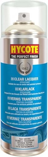 Hycote Vernis Transparent Brillant en Spray – Laque de Protection Acrylique 400 ml – Fixe et Protège la Peinture – Fini Durable, Séchage Rapide