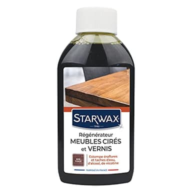STARWAX Régénérateur pour Mobilier Intérieur Bois Foncé - 250 ml - Idéal pour Nettoyer et Redonner de l'éclat - Élimine Taches et Estompe les éraflures Superficielles