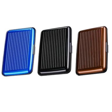 ZEACCT 3 Pièces Porte-Carte de Crédit en Aluminium, Etui de Visite, Porte-Carte à Puce pour Femmes et Hommes