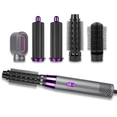 LOPHE Brosse Soufflante 5 en 1 - Sèche Cheveux Styler avec 5 Accessoires, 3000 W - Réglage Température/Vitesse - Pour Sécher, Boucler, Lisser les Cheveux