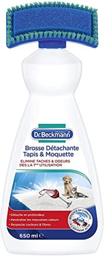 Dr. Beckmann Brosse Détachante Tapis & Moquette | Elimine les taches et odeurs tenaces | Brosse applicatrice incluse (650 ml, lot de 1)