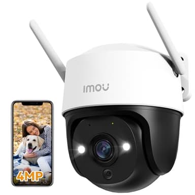 Imou 2.5K(4MP) Caméra Surveillance WiFi Extérieure PTZ, 360° Caméra IP Exterieur WiFi, Vision Nocturne Couleur 30M, Détection Humaine AI, Suivi Intelligent, Étanche IP66, Audio Bidirectionnel, Sirène