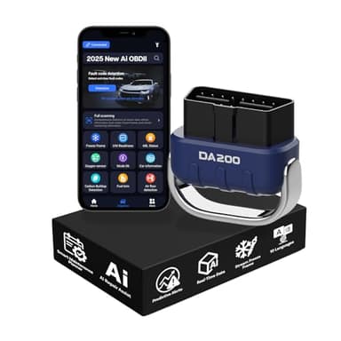 MMOBIEL IA OBD2 Scanner Bluetooth 5.4 Outil de Diagnostic AI pour Les Véhicules avec Chatbot, Application & Rapports PDF – Scanner OBD2 Lecteur de Codes Défaut Moteur – pour iOS et Android