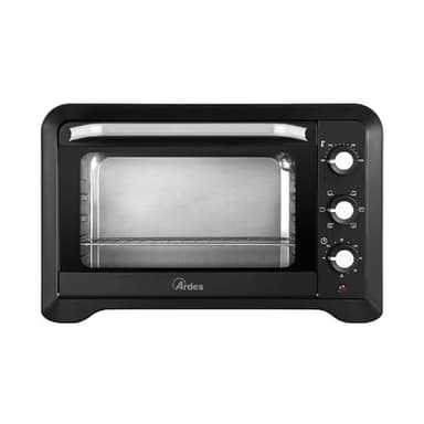 ARDES - AR6245PB Four électrique ventilé Capacité de 45 litres avec lumière interne 6 fonctions de cuisson minuterie double vitrage avec accessoires MAGNUS, Noir