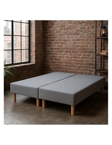 by sommiflex Sommier tapissier 160x200cm (80x200x2) Gris français