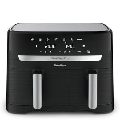 Moulinex Easy fry Essential inox, 8,3L, Jusqu'à 8 personnes, 7 Programmes intuitifs, Air Fryer, Repas complet, synchronisation, Économie d'énergie, Application dédiée, EZ901820