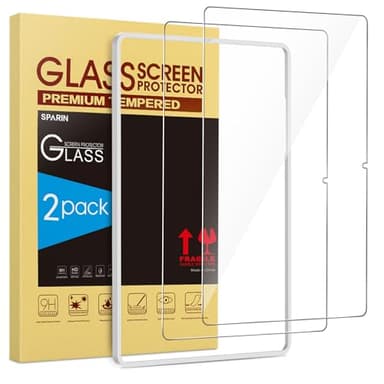 SPARIN 2 Pack Protection Écran en Verre Trempé pour Samsung Galaxy Tab A9+ / A9 Plus 2023, 11 pouces, Film vitre Protection écran, HD Clair Transparent, Dureté 9H avec, Outil D'alignement Facile