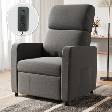 Devoko Fauteuil de Relaxation, Fauteuil Relax Électrique avec Dossier Réglable et Repose-Pieds Extensible, Fauteuil Inclinable pour Chambre, Salon et Home cinéma, télécommande