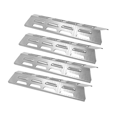 GFTIME BBQ Plaque de Chaleur en Acier Inoxydable de Remplacement / Bouclier pour Certains Modèles de Gril à Gaz Par Campingaz, Alice's Garden, Char-Broil, CCLIFE, LANDMANN et Autres Grilles Modèles - Lot de 4