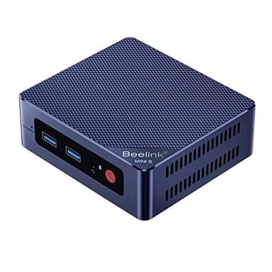 Beelink Mini S12 Pro Mini PC, Intel Alder Lake-N100 (jusqu'à 3,4 GHz), 16 Go DDR4 RAM, 500 Go M.2 2280 SSD, Mini Ordinateur de Bureau 4K 60Hz Dual HDMI, WiFi6, Bluetooth5.2, Gigabit Ethernet