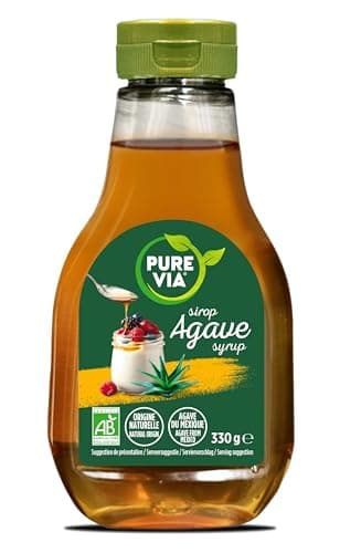 Pure Via Sirop d'agave bio - Alternative au sucre 100% d'origine naturelle- 330g