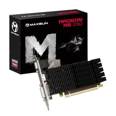 maxsun AMD R5 230 Carte graphique d'ordinateur 2G GDDR3 HDMI VGA DVI ITX SFF Low Profile Ready GPU