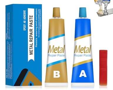 Soudure a Froid Metal, Colle Metal Extra Forte, Soudures a Froid Aluminium, AB Glue Colle Metals Extra Forte, Soudures Magique Colle pour Réparer Divers Défauts Moulage Pâte de Réparation Métals100g