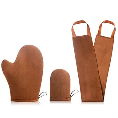 Gant Autobronzant 3 Pièces - Lot de Gant Applicateur Autobronzant Professionnel Réutilisable pour Application Sans Trace de Crème et Lotion Auto-bronzante