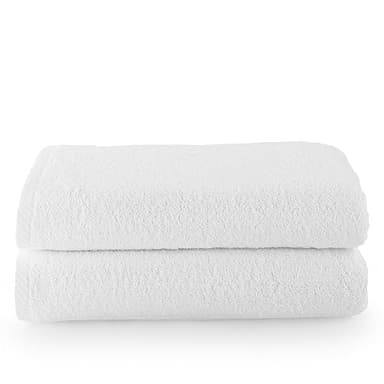 Top Towel - Plus - Lot de 2 Grandes Serviettes de Bain - Grandes Serviettes de Douche - Serviette de Bain de 100 x 150 cm - Blanc