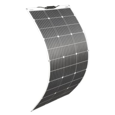 Panneau Solaire Souple 100W 18V Module Solaire Flexible, chargeur Solaire Monocristallin pour Système hors réseau/système insulaire/centrale électrique portable/batterie/bateau/voiture/toit/camping