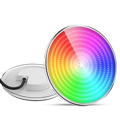 LyLmLe Projecteur Piscine LED PAR56 Remplie de Résine, 35W Ampoule Spot Piscine Encastrable RGB Multicolore Changement 12V AC LED Submersible, Angle de faisceau 140°, IP68 étanche, Interrupteur On/Off