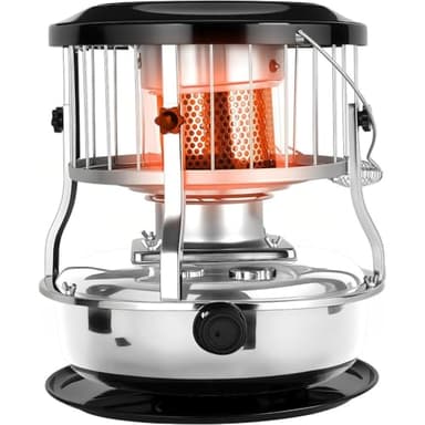 SAYEYBU PoêLe à PéTrole à Hauteur RéGlable, PoêLe à PéTrole Portable pour IntéRieur Et ExtéRieur, IdéAl pour Le Chauffage d'hiver, Le Camping Et La Cuisine,Blanc