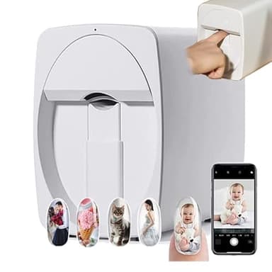 3D Imprimante à Ongles Intelligente, 2400DPI RéSolution D'Impression, Reconnaissance Ai Du Visage De L'Ongle, Prise En Charge Wifi/Bricolage/Usb, Pour Salon De Manucure à Domicile,B