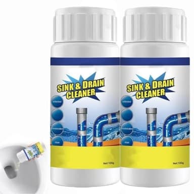 Lanoxie Déboucheur Pro,Deboucheur Evier Nettoyant Puissant Canalisation,Deboucheur Canalisation,Nettoyant Canalisation,En Cas D'eau Stagnante - Cuisine,Salle De Bains,Toilettes,Siphons De Sol (2PC)
