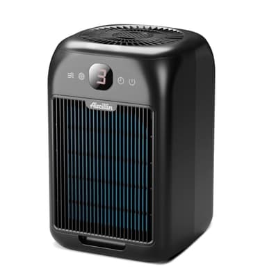 Aircillin Purificateur d'air avec Aromathérapie, CADR 180m³/h, Entrée d'air Double Face Air Purifier H13 HEPA capturer 99,97% De Fumée Pollen Poussière Jusqu'à 0,1 Micromètre, avec Minuteur, 25dB,Noir
