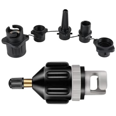 Lot d'adaptateurs de valve 4 en 1, buse de gonflage, pour bateaux gonflables, paddle, kayak, planches de stand up paddle, accessoires de SUP, adaptateur pour pompe SUP