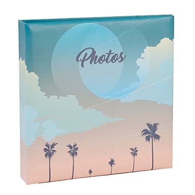 Exacompta - Réf. 62332E - Album photos à pochettes SUNSET - 200 photos 10 x 15 cm - 100 pages - format 22,5 x 22 cm - couverture recouverte d'un pelliculage mat - imprimé motifs tendance