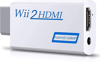Adaptateur Wii vers Hdmi,720/1080P HD Convertisseur Adaptateur avec Port Hdmi et Sortie Audio 3,5 mm pour écran Wii, vidéoprojecteur, téléviseur