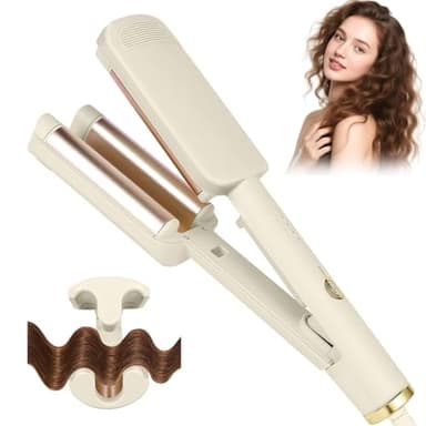 Fer à Boucler 32mm, Fer à Onduler Beach Waves pour Grandes Ondulations Naturelles, Boucleur Cheveux avec 4 Températures Réglables, Revêtement Céramique, Chauffage Rapide & Sécurité Anti-Brûlure 1