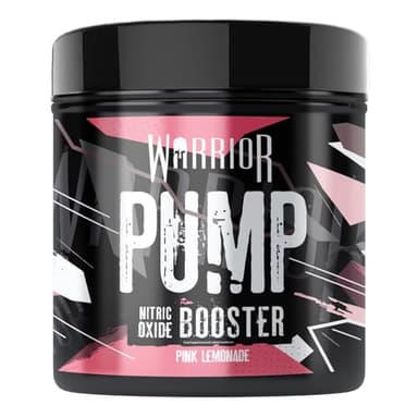 Warrior Pump Poudre Pré-Entraînement 225 g – 30 Portions, Pré-Workout Sans Caféine – Oxyde Nitrique, Citrulline et Dextrine – Performance, Force et Endurance (Limonade rose)
