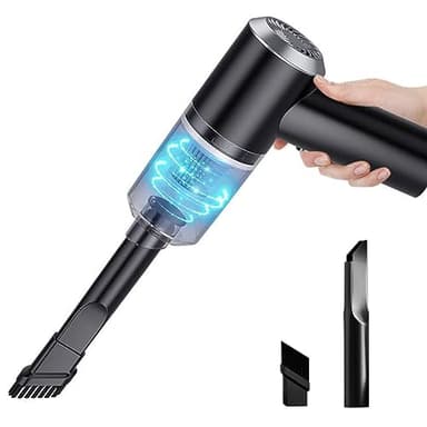 Mini Aspirateur à Main sans Fil, 6000Pa 120W Petit Aspirateur de Voiture Portable Puissant pour Voiture,Cuisine,Noir