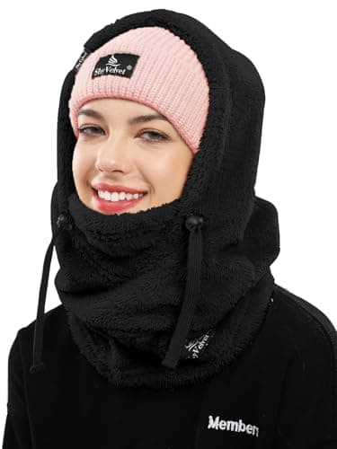 Shy Velvet Cagoule Polaire Coupe-Vent Respirant Balaclava Hiver Thermique Masque pour Ski Vélo Moto Running Snowboard Chaude Cache Cou pour Homme Femme sous/sur Casque
