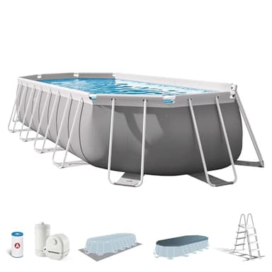 Intex kit Piscine Prism Frame Ovale Tubulaire (l) 6,10 x (l) 3,05 x (h) 1,22m
