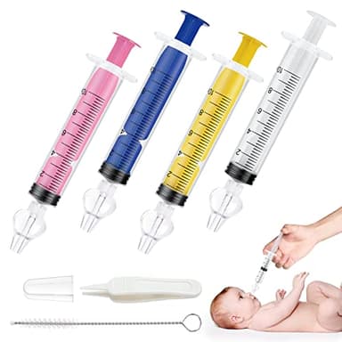 Aolso Seringue Nasale Bebe Professionnel Mouche Bebe Irrigateur Lot de 4 Mouches Bébé Seringue Nasale,Bebe Irrigateur Nasal Manuel avec Nasale en Silicone Nettoyable et Réutilisable