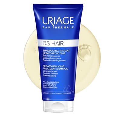 Uriage DS Hair Shampooing Traitant Kératoréducteur - Acide Lactique 1,8% - Pellicules Sévère - Élimine les Squames, Purifie, Apaise les Démangeaisons, Protège le Cuir Chevelu - Cheveux Sains - 150ml