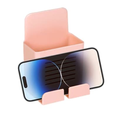 Support de télécommande - Chargeur de téléphone monté au mur, boîte d'installation sans trous, grande capacité de stockage, espace organisé avec plusieurs fentes | Idéal pour la maison et