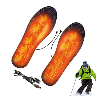 Semelles Intérieures Chauffantes - Semelle Chaude Découpable,Coussinet Thermique pour Pieds,pour Skieurs Snowboardeurs Randonneurs Pêcheurs Ski Cyclisme Snowboard Pêche sur Glace