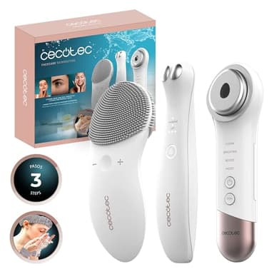 Cecotec Set Brosse Nettoyante Pour Le Visage FaceCare SkinRoutine. Nettoyant Facial, Anti-Cernes, Masseur De Luminothérapie, Avec Kit De Bandeaux Et Bracelets Pour Une Peau éclatante.