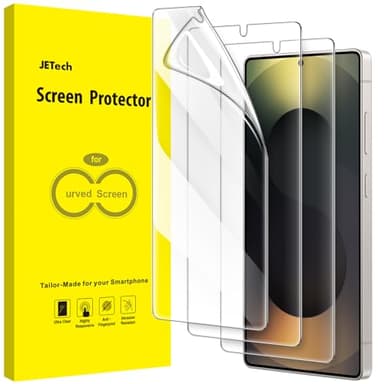 JETech Protection D'écran pour Samsung Galaxy S25 Ultra 5G, Film TPU Flexible, Compatible ID Empreinte, Installation Facile, HD Clair, 3 Pièces