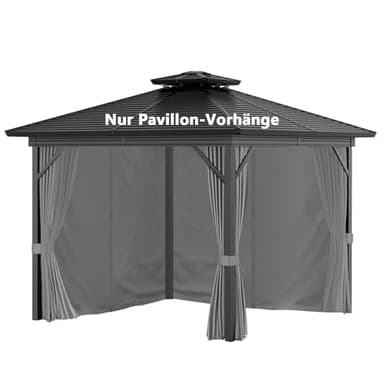 Tonnelle à 4 parois latérales imperméables de 3 x 3 m, parois latérales imperméables, protection UV