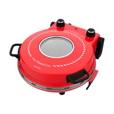 Cecotec Four Grill Électrique pour Pizza Pizza&Co Mamma Mía Window. 1200W, Température 400ºC, Minuterie 15, Thermostat, Cuisson sur Pierre, Résistances Supérieures et Inférieures avec Fenêtre