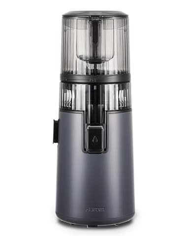 Hurom H70ST Nouveau Slow Juicer | Presse à froid électrique | Extracteur de jus pour légumes et fruits | Capacité de 1,8 L | Fonction d'extraction automatique | Sans BPA | Garantie 15ans | Gris Titane