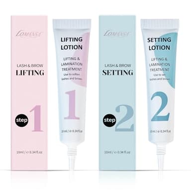 Lomansa Kit Rehaussement de Cils, Lash Lift Kit, Lash Lift Lotion, Tube à Compression Facile, 15 Utilisations, Jusqu'à 6 Semaines de Boucles
