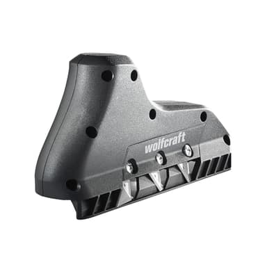 wolfcraft 4009000 - Rabot d'Angle Triple - Rabot Plaquiste à Chanfreiner - 3 Lames Trapèzes 52/0