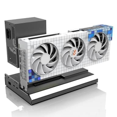 Station d'accueil GPU Externe, USB 4.0 40 Gbps Thunderbolt3 GPU Dock avec TB3x2, RJ45, Emplacements SSD M.2 NVMe, PCIe 3.0 X4, Prise en Charge Daisy Chain, Alimentation ATX/SFX