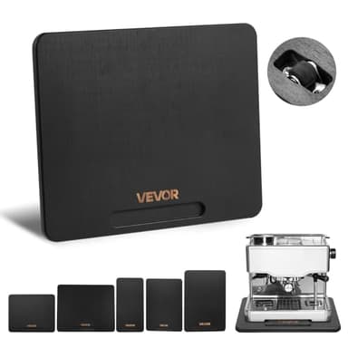 VEVOR Plateau Coulissant pour Appareils de Cuisine, 26,7x33 cm, Plateau Roulant avec Roulettes en Caoutchouc, Poignée Creuse, Planche Mobile, pour Cafetière, Petits Électroménagers de Cuisine, Noir