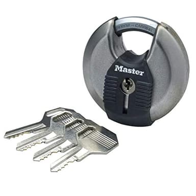 Master Lock Cadenas rond [A Clé] [Acier Inoxydable] [Extérieur] M40EURD - Idéal pour les espaces de rangement, les Remises, les Garages, les Remorques