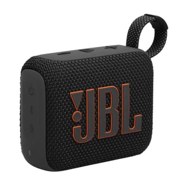JBL GO 4, Enceinte Bluetooth ultra-portable, son JBL Pro, basses percutantes, 7 heures d'autonomie, fonction Playtime Boost, résistante à l'eau et à la poussière IP67, noir