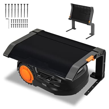Jiubiaz Garage pliable pour robot tondeuse - 72 x 56 x 36 cm - Montage facile - Avec pieds en métal - Protection contre le vent, les feuilles, les précipitations et les rayons du soleil