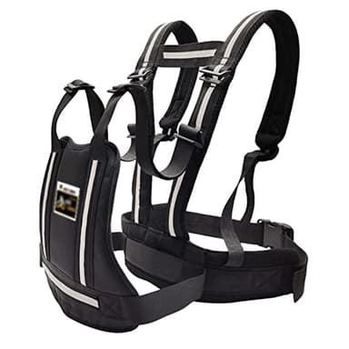 Hilai harnais moto enfant,Harnais De Moto pour Enfants Épaules Respirantes Réglables Harnais De Passager Anti-Somnolence Anti-Chute Harnais De Moto pour Enfant avec Design Réfléchissant,Noir